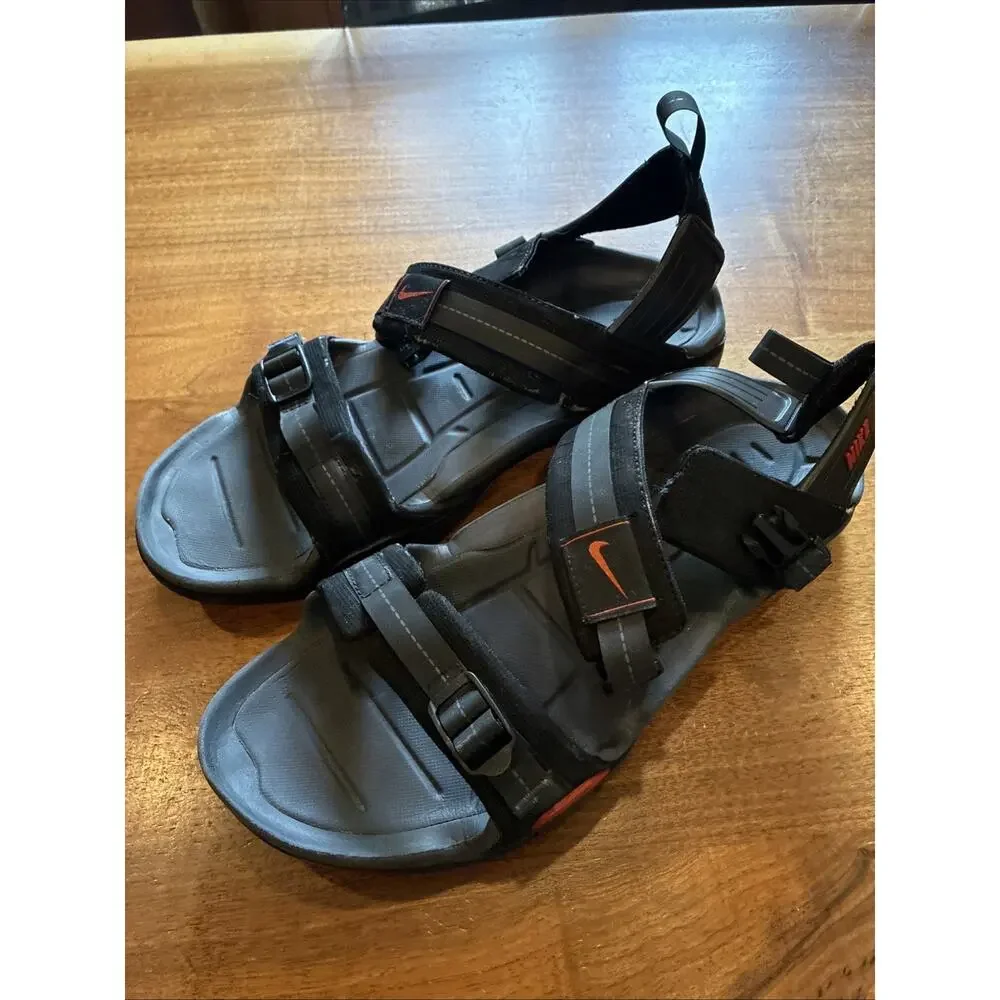 Nike‎ ACG Sport Vintage Sandals Black Red Hiking Walking Running Straprunner 10